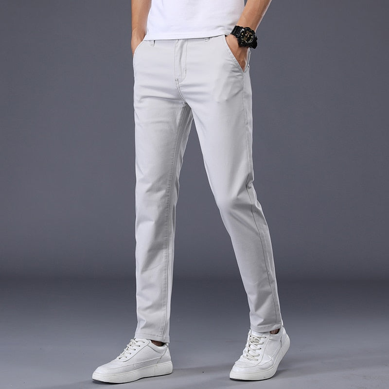 GENTSTOCK - Mens Solid Color Business Pants