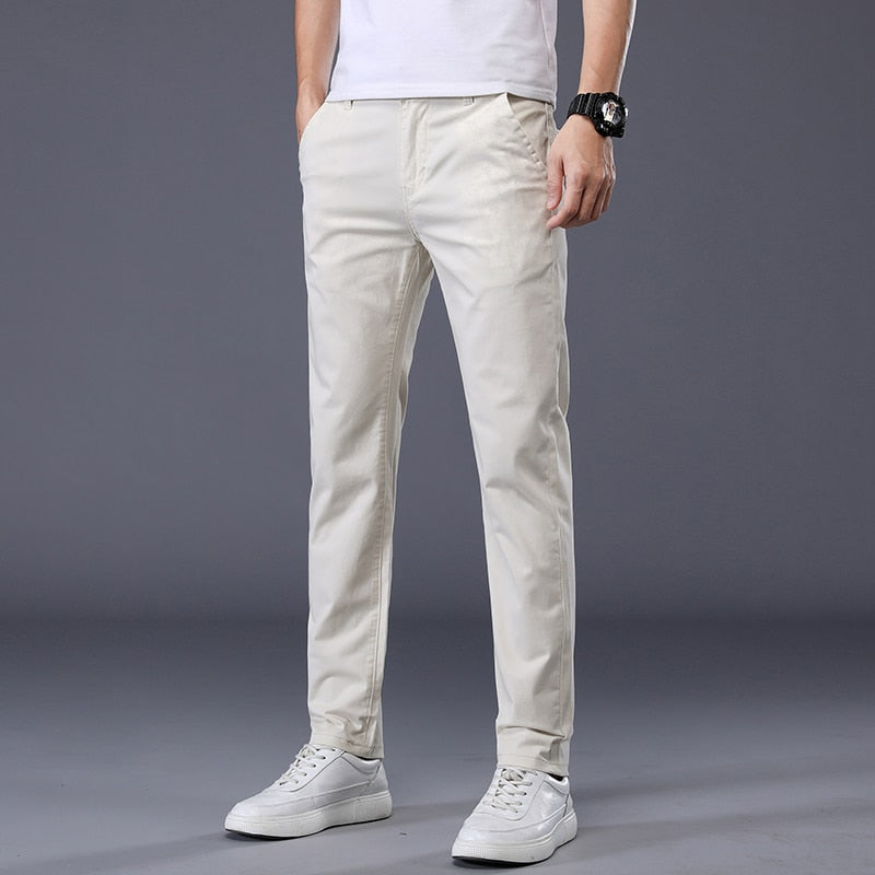 GENTSTOCK - Mens Solid Color Business Pants